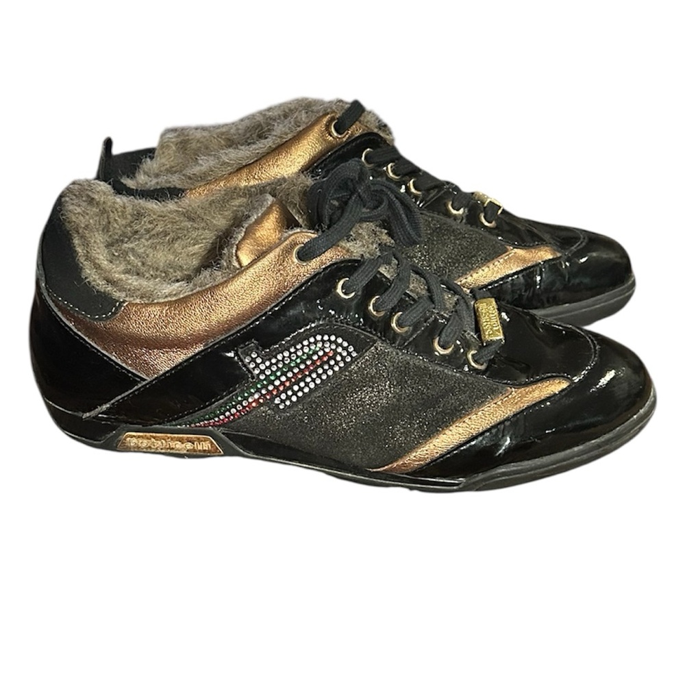 Roberto Botticelli Sequined Fur Lined Sneakers